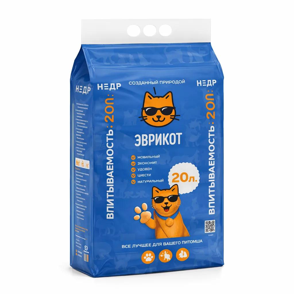 Кошачий наполнитель для лотков ТМ ЭВРИКОТ